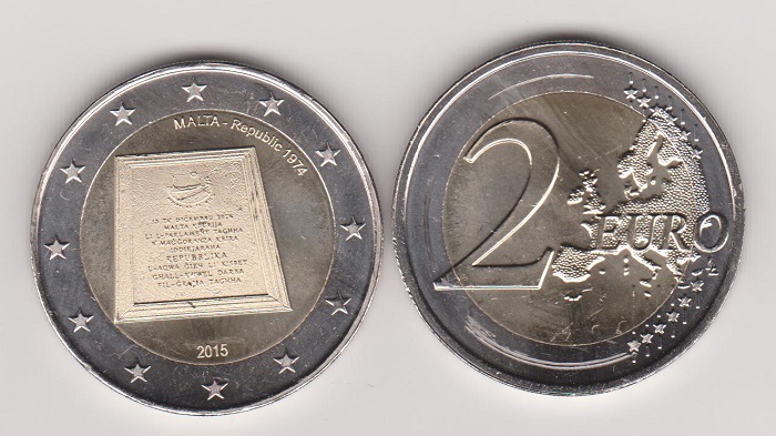 (afbeelding voor) 2 Euromunt Malta 2015 - Republiek